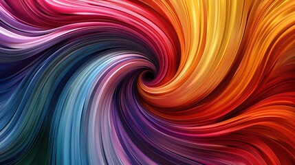 Poster - A vibrant swirl of colorful waves blending together, creating a dynamic and eye-catching abstract design.