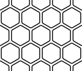 Poster - hexagon background. bold rounded hexagons mosaic pattern. large hexagons. seamless tileable vector i