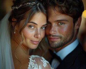 Photo of a couple in wedding