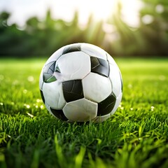 soccer ball on green grass