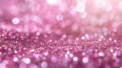 Sticker - Pink Glitter Bokeh Background