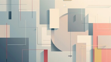 Poster - Business model as wallpaper with copy space, minimal background, flat design, sleek and modern styles, muted color palette, seamless integration, professional and clean aesthetics