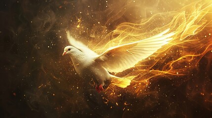 Poster - Dove of Peace and Fire