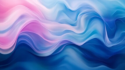 Wall Mural - Abstract fluid wave design with pastel pink