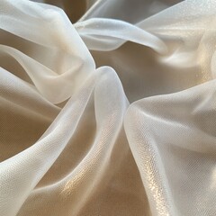 Sheer tulle fabric with a delicate feel, light and airy texture