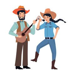 Poster - couple dancing country western music