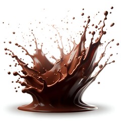 chocolate splash isolated on white background