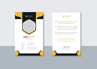 Modern office id card design template, Vector Illustrator