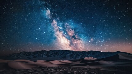 Milky Way over Desert Dunes