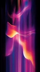 Wall Mural - Abstract neon light streaks with vibrant colors