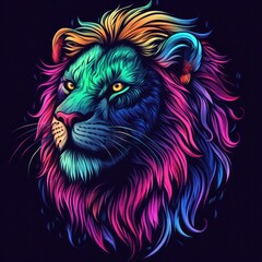  Colorful Lion Head