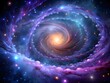 © design vector - Galactic Vortex: Swirling Stars, Cosmic Dust, and Vibrant Nebula Art in Deep Space
