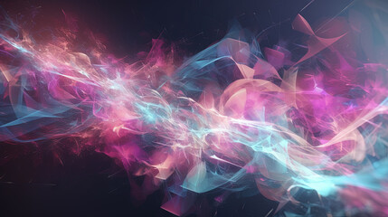 Poster - A colorful explosion of paint with a pastel color palette. Dynamic and energetic abstract background