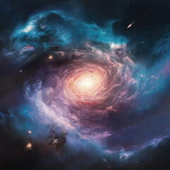 Wall Mural - mesmerizing-cosmic-scene-featuring-a-vast
