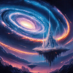 Wall Mural - mesmerizing-cosmic-scene-featuring-a-vast