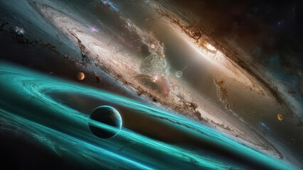 Wall Mural - mesmerizing-cosmic-scene-featuring-a-vast
