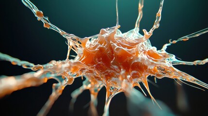 Poster - Abstract Neural Network Visualization, intricate patterns of interconnected nodes and pathways, vibrant colors blending seamlessly, symbolizing intelligence and innovation in a boundless expanse.