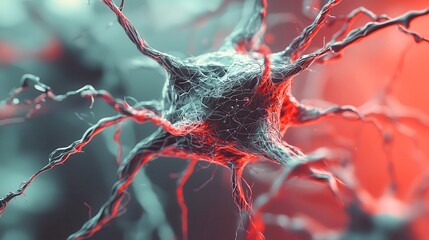 Poster - Abstract Neural Network Visualization, a vibrant representation of interconnected nodes and pathways, illustrating the complexity of artificial intelligence in a boundless digital space