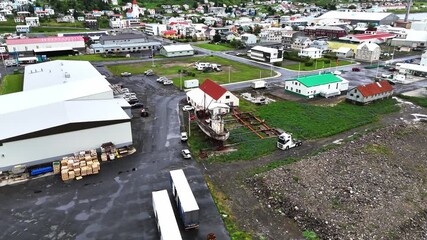 Sticker - Siglufjordur, Iceland, Drone Footage