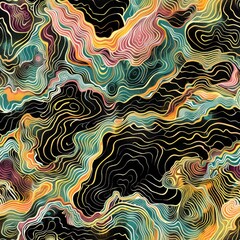 Wall Mural - abstract swirling pattern with vibrant colors.