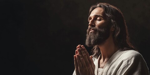 Jesus Christ Engaged in Prayer