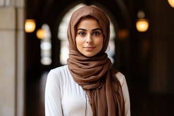 Wall Mural - Empowered Muslim Woman Looks into Camera