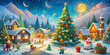 © Sehar - Christmas decoration house tree with Santa