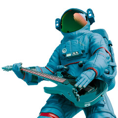 Wall Mural - astronaut playing guitar close uo style