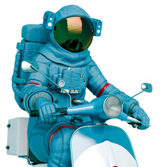 Wall Mural - astronaut the delivery guy jumping fast