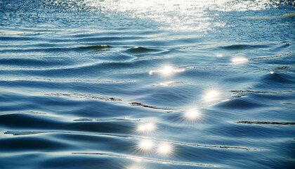 Wall Mural - water surface with light reflections and gentle waves n