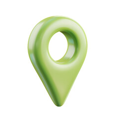 Sticker - Simplified 3d icon of location pin clip art