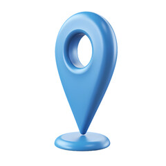 Sticker - Simplified 3d icon of location pin isolated on white background