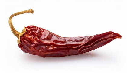 Wall Mural - extra big mexican dried chili pepper isolated on white background generative ai