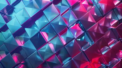 Wall Mural - Banner with Futuristic, Glossy 3D Lettering on Diamond tiles. Cyber Monday Background with copy-space