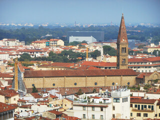 Areal view of the Florence, Italy, Shot made from Cathedral of Santa Maria del Fiore. Travel