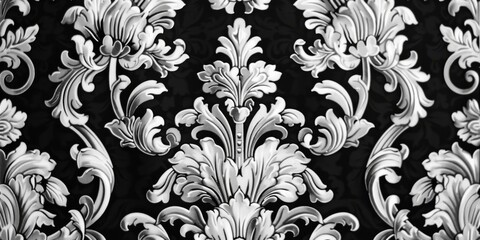 black and white floral background