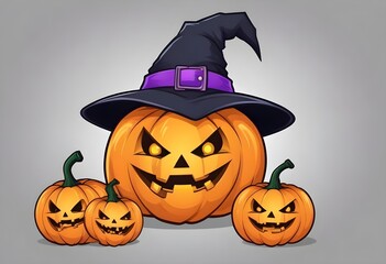 Halloween pumpkin image vector for t-shirt design