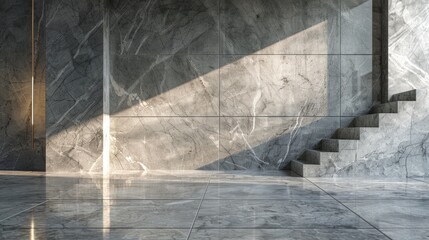 Sticker - Modern marble designs with polished concrete textures on rough concrete floors, large high-resolution stone slabs