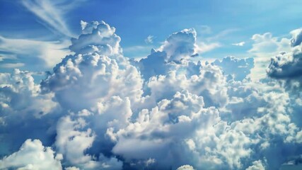 time lapse clouds 4k rolling puffy cumulus cloud relaxation weather dramatic beauty atmosphere backg