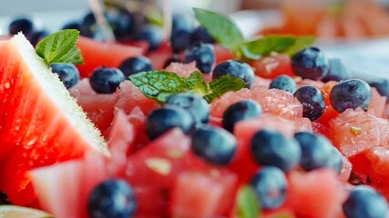 Canvas Print - Refreshing and nutritious, this fruit salad is a healthy choice.