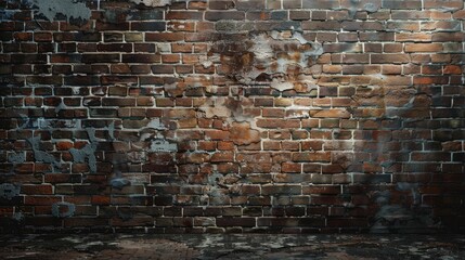 brick wall backdrop, empty area