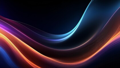 Wall Mural - dark abstract curve and wavy background with gradient and color glowing waves in a dark background curvy wallpaper design