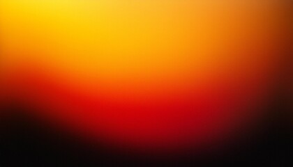 Poster - color gradient dark grainy background orange red gold yellow vibrant abstract on black noise texture effect