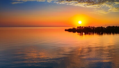 Wall Mural - chesapeake bay sunrise in calvert county maryland