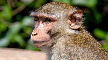 Canvas Print - Close-up portrait of a thoughtful primate