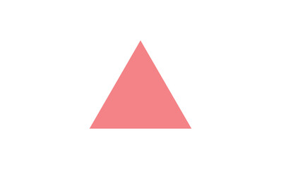 Sticker - Equilateral triangle in mathematics. Up arrow triangle line vector icon.