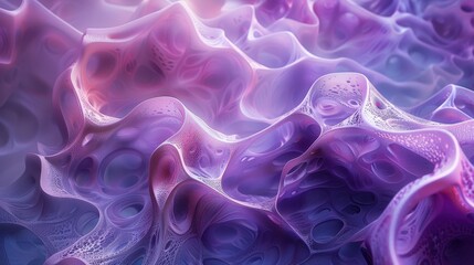 Poster - Abstract background with biomorphic elements, organic shapes, life-like, cellular, morphing, amoeboid, biological