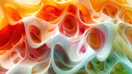 Poster - Abstract background with biomorphic elements, organic shapes, life-like, cellular, morphing, amoeboid, biological