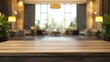 © Jane Kelly - Empty hotel lobby table top with blurred hotel background