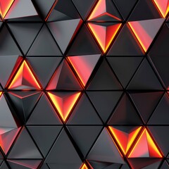 Sticker - geometric 3d triangles pattern wall